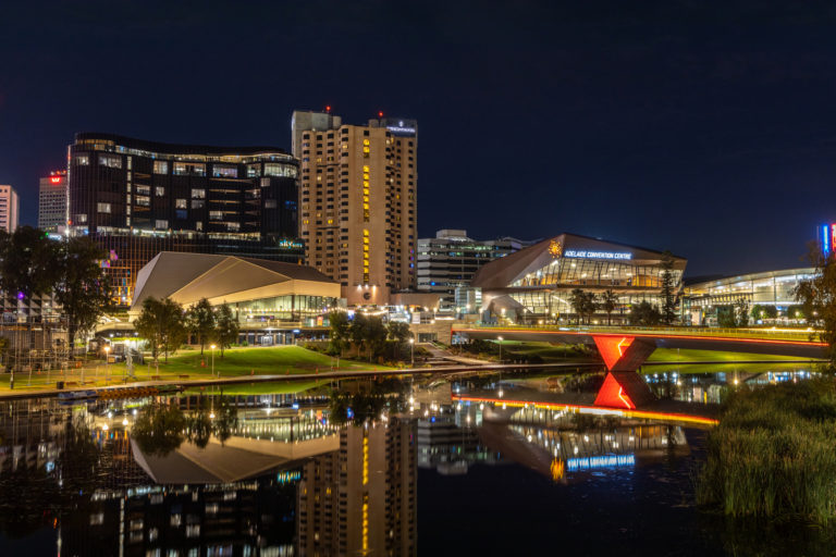 nightscape-of-the-adelaide-cbd-city-with-reflections-in-the-river-torrens-taken-on-march-21st-2022-250309768